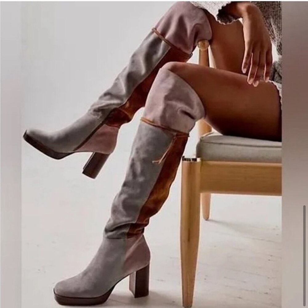 Free People Echo Platform Over the Knee Boots 8.5